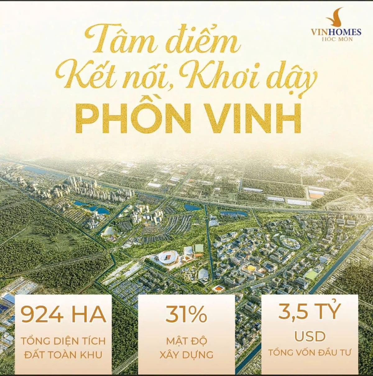 Quy mô và tổng vốn đầu tư dự án Vinhomes Hóc Môn