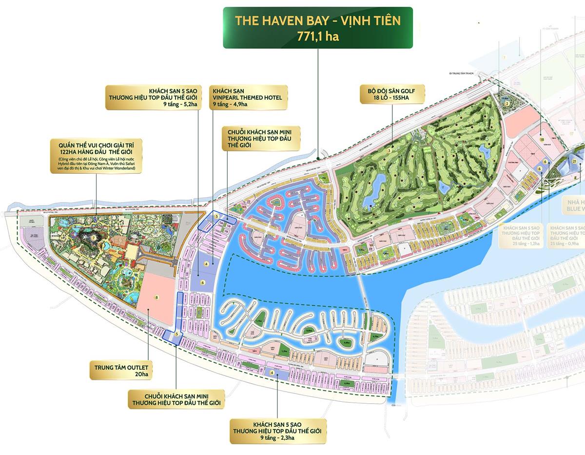 Phân Khu The Haven Bay - Trung tâm vui chơi giải trí, thể thao, nghỉ dưỡng tại Vinhomes Cần Giờ