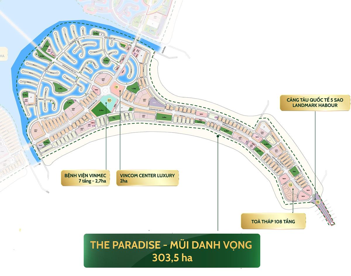 Phân khu The Paradise: Biểu tượng "Mũi Danh Vọng" tại Vinhomes Cần Giờ
