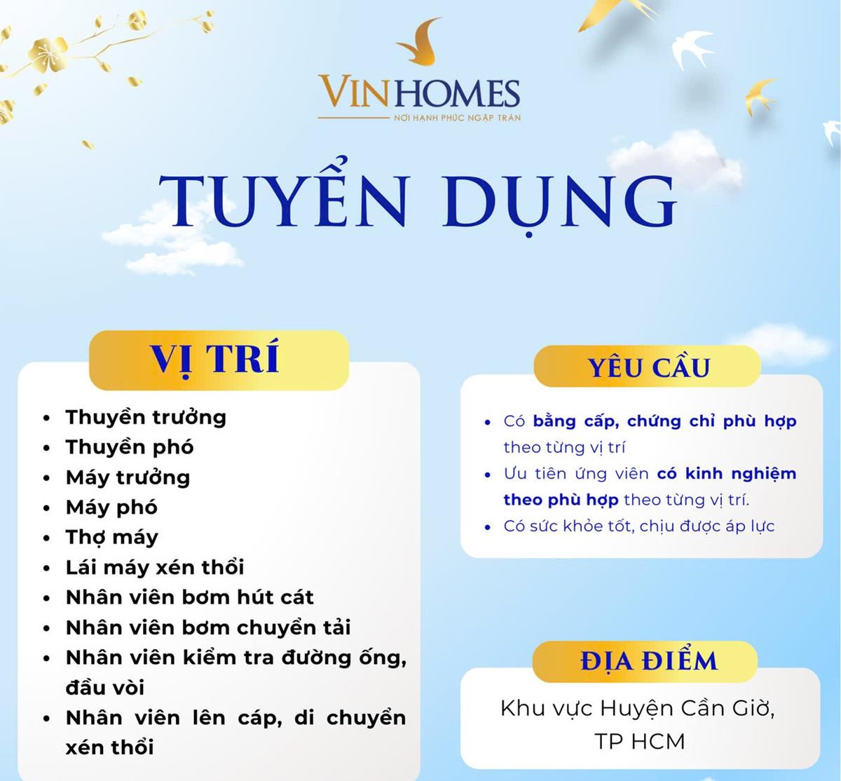 Vinhomes Green Paradise Cần Giờ tuyển dụng