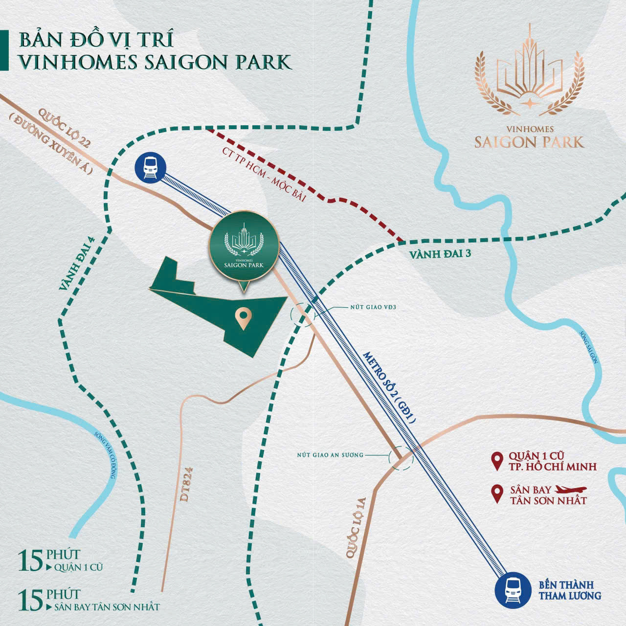 Đánh giá chi tiết về vị trí Vinhomes Sài Gòn Park tại Hóc Môn