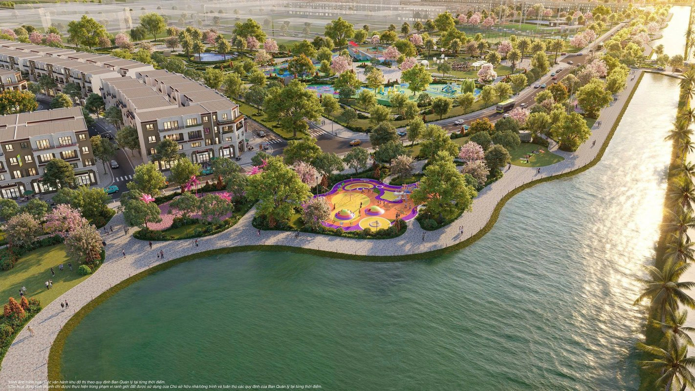 Với diện tích cây xanh mặt hồ ấn tượng, Vinhomes Golden City đang dần trở thành một 