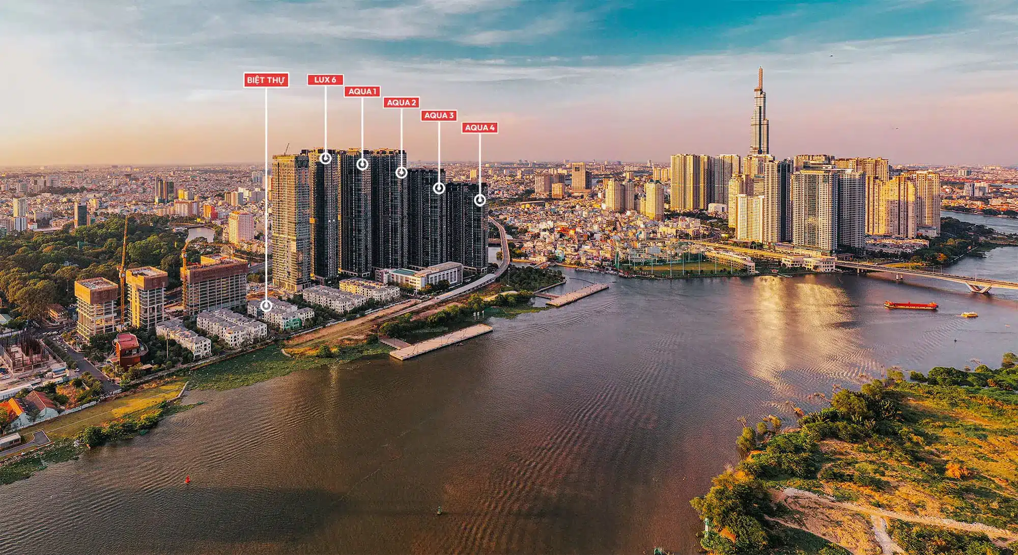 Các tòa tháp Vinhomes Golden River