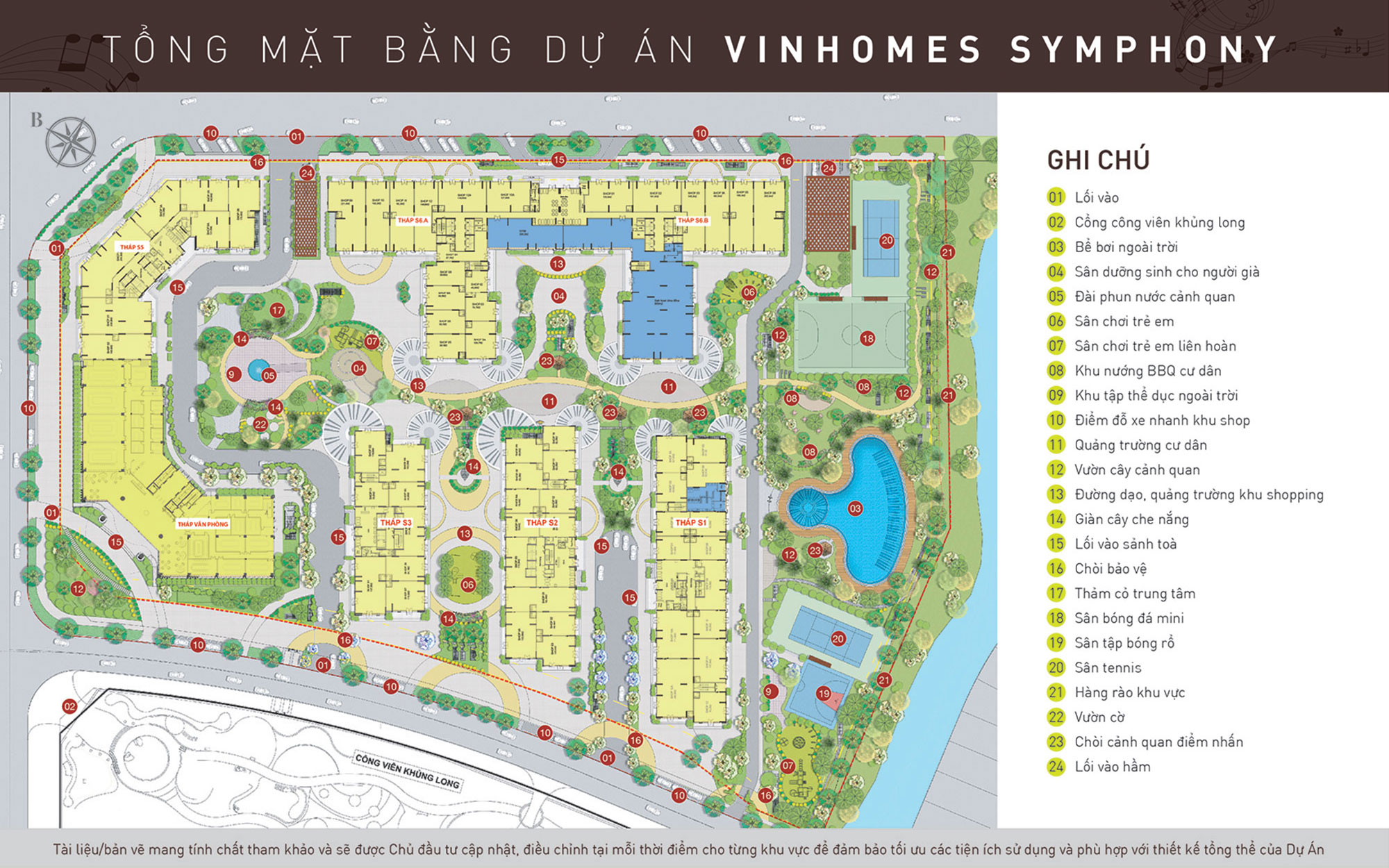 Mặt bằng tổng thể Vinhomes Symphony Long Biên