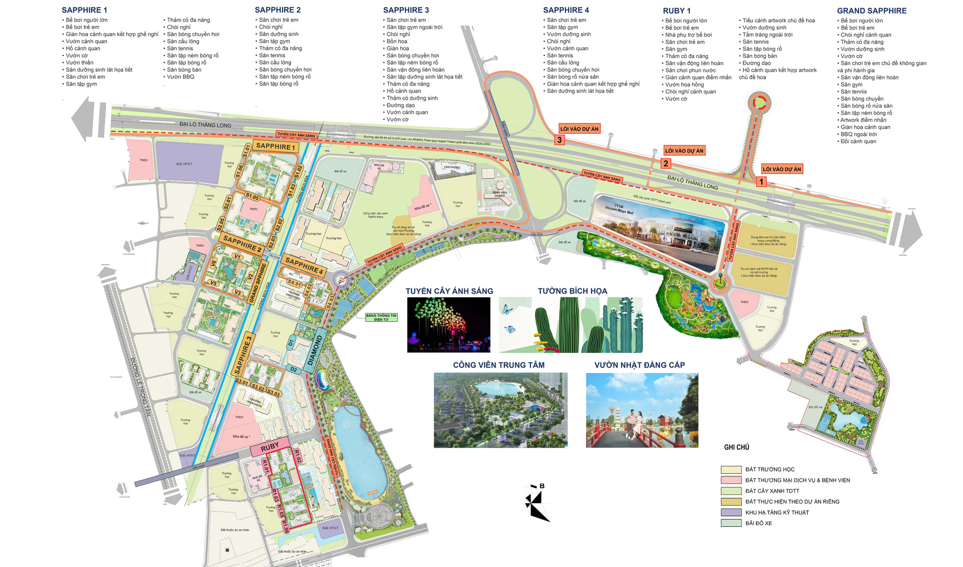 Mặt bằng tổng thể dự án Vinhomes Smart City