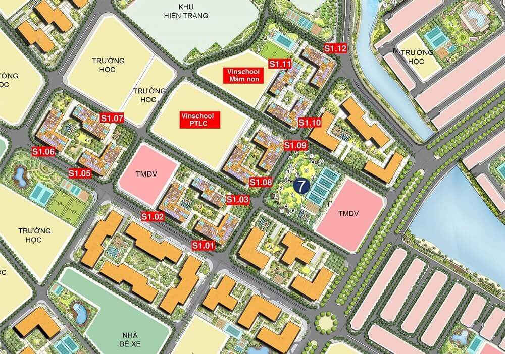 Mặt bằng Vinhomes Ocean Park - tiểu khu The Sapphire 1