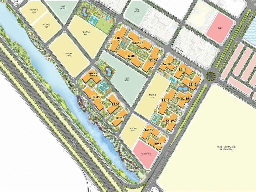 Mặt bằng Vinhomes Ocean Park - tiểu khu The Sapphire 2
