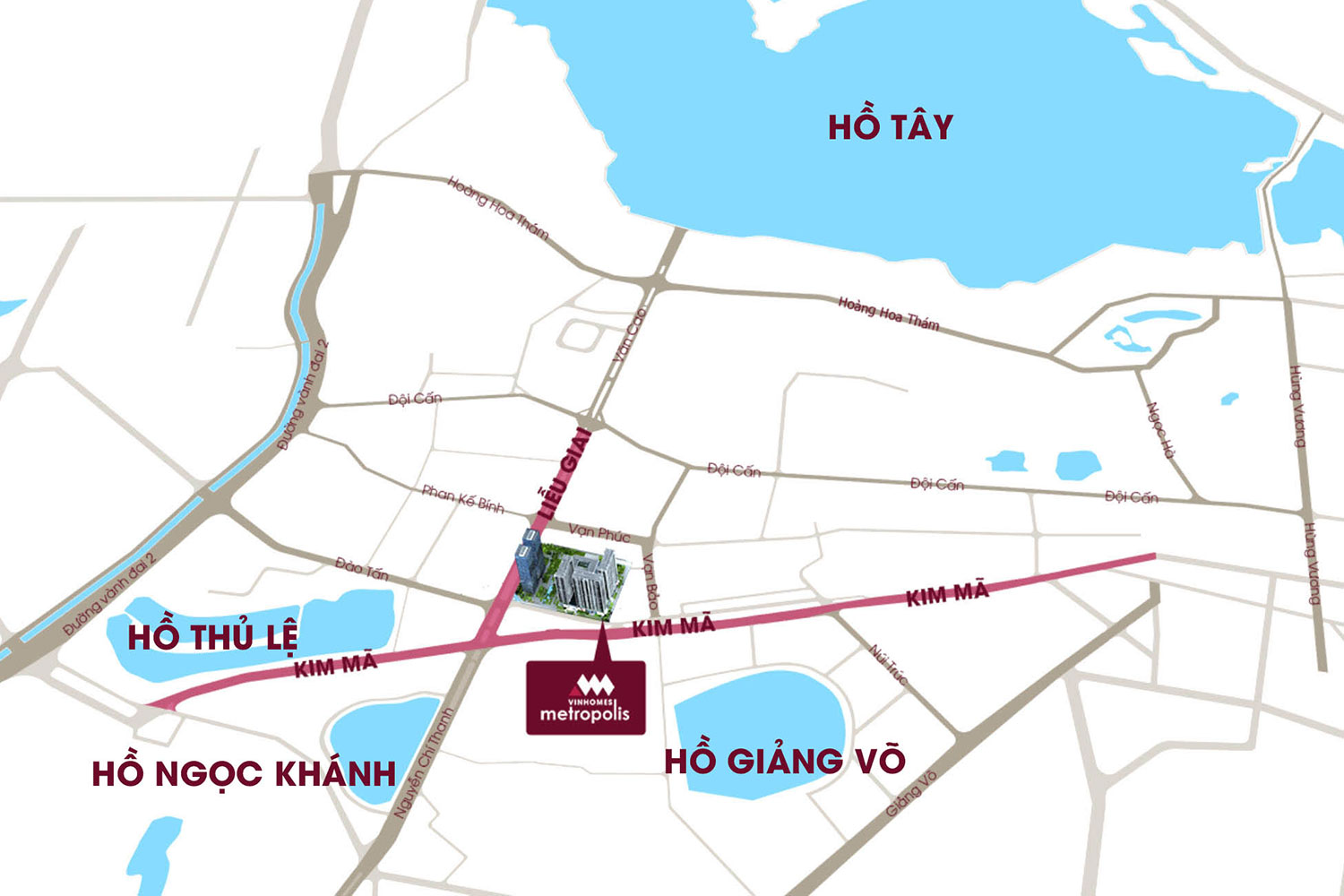 Vị trí dự án Vinhomes Metropolis Liễu Giai
