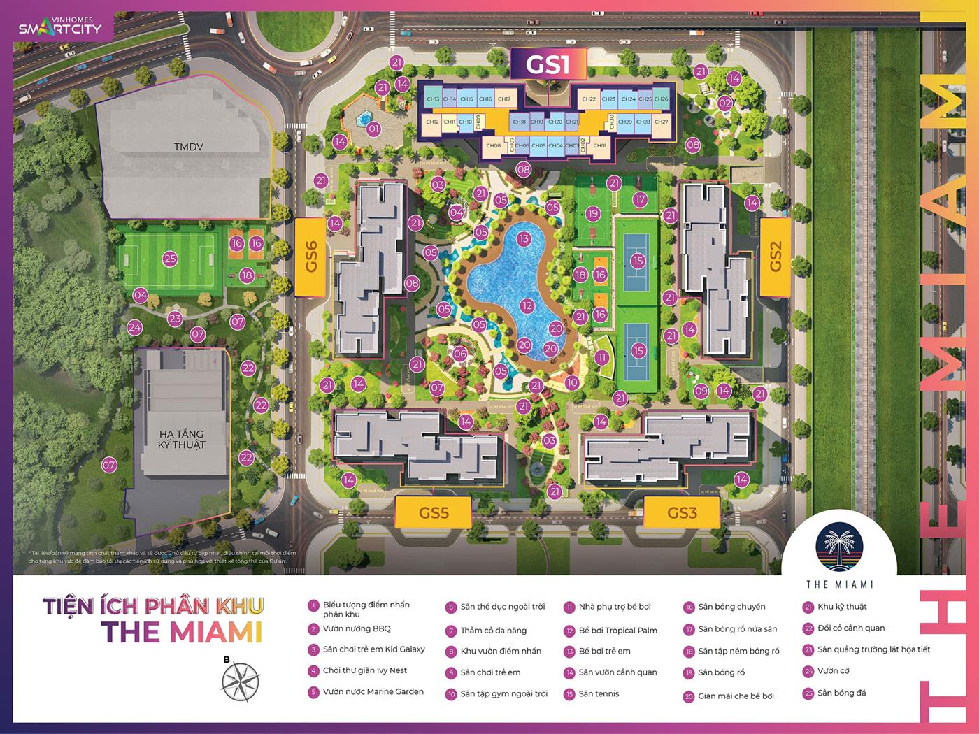 Mặt bằng tổng thể tòa GS1 Vinhomes Smart City