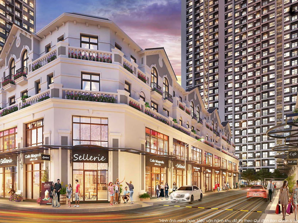 Phối cảnh tiện ích tòa S2.05 Vinhomes Smart City - Khu shophouse downtown sầm uất