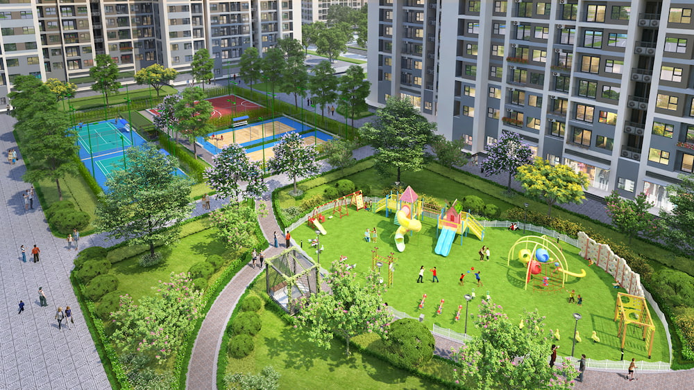 Phối cảnh tiện ích của căn hộ S2 08 Vinhomes Ocean Park