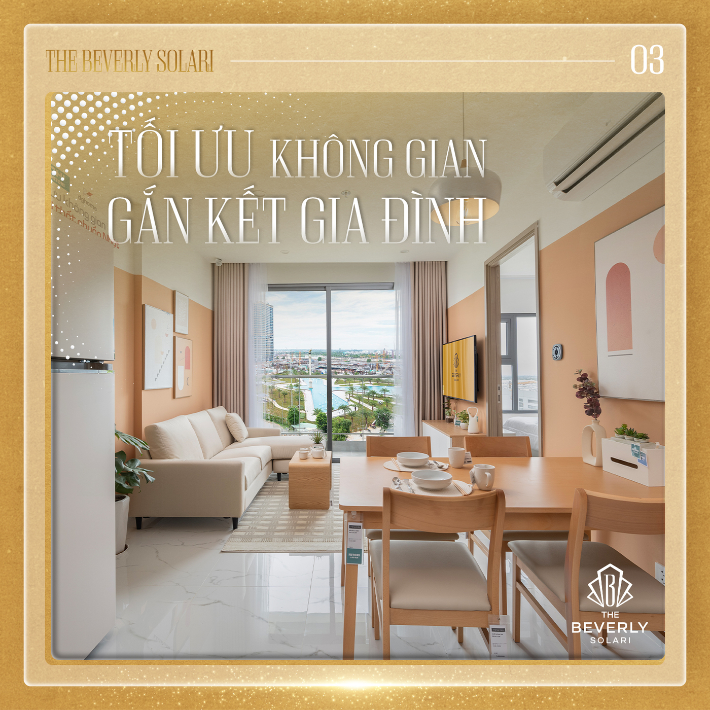 Không gian mang lại sự gắn kết và bầu không khí ấm áp cho cả gia đình