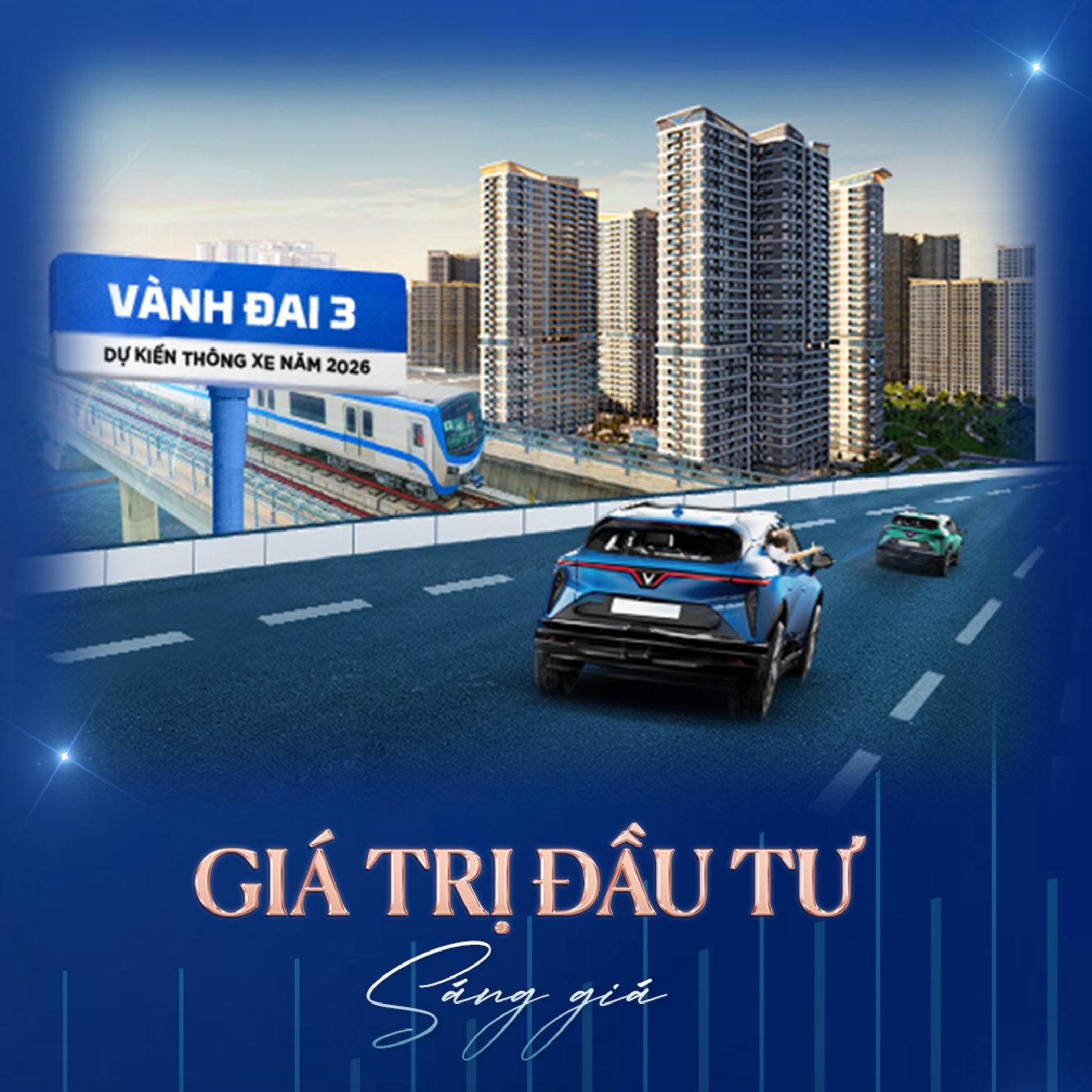 Giá trị đầu tư sáng giá với mức giá hợp lý chỉ từ 400 triệu đồng,cùng cơ sở hạ tầng hoàn thiện: vành đai 3, tuyến Metro Bến Thành - Suối Tiên.