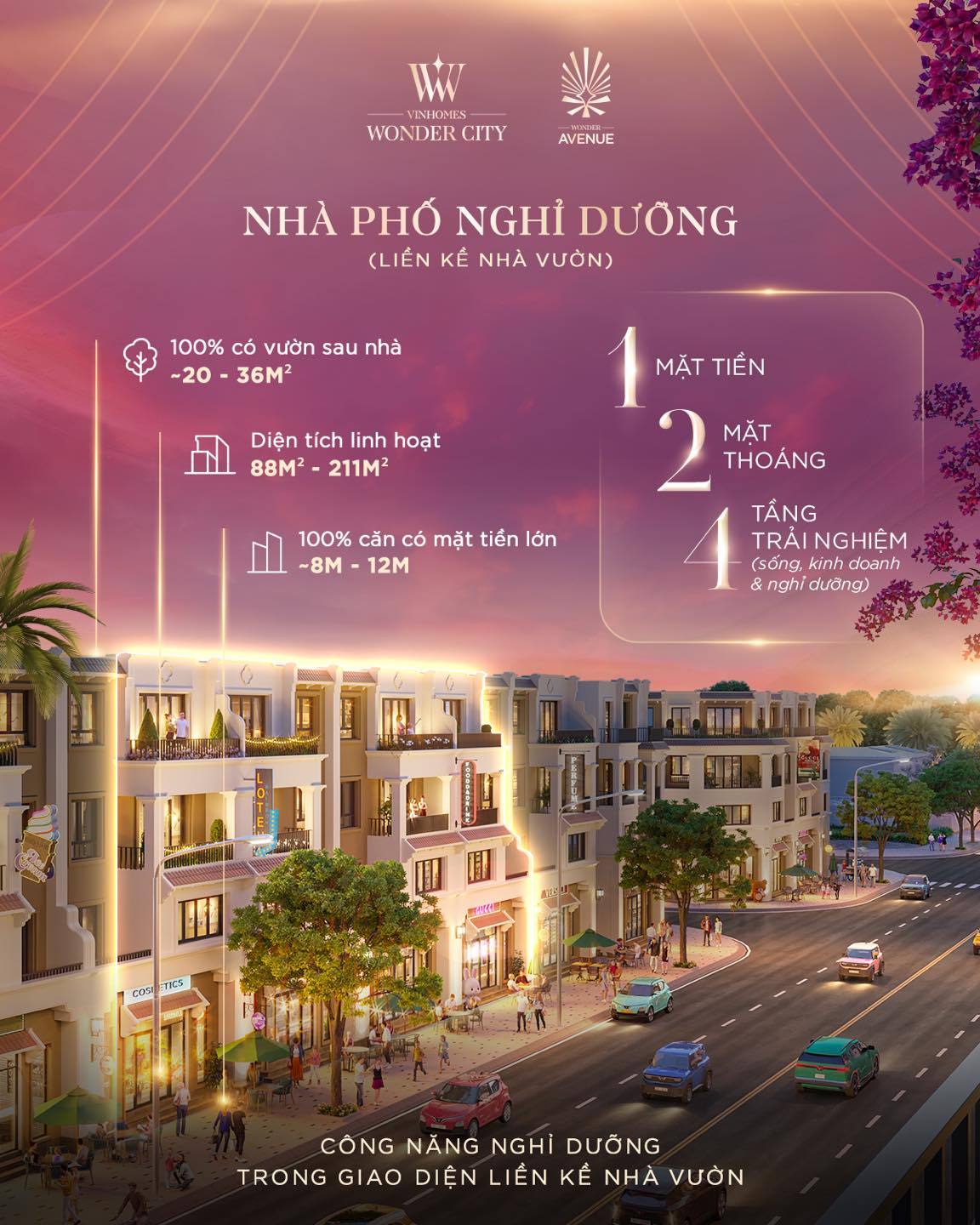 Công năng nghỉ dưỡng trong giao diện liền kề nhà vườn.