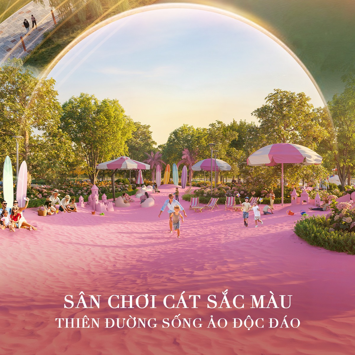 Sân chơi cát sắc màu – Thiên đường sống ảo đầy sáng tạo