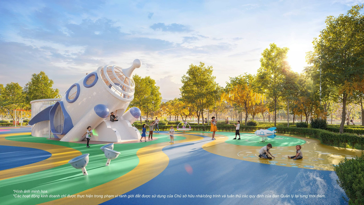 Những tiện ích vui chơi của trẻ em cũng được chú trọng đầu tư.