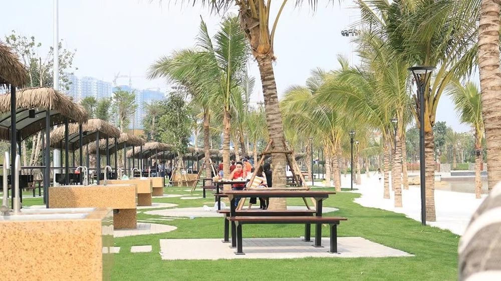 Công viên BBQ ven hồ Vinhomes Ocean Park 3
