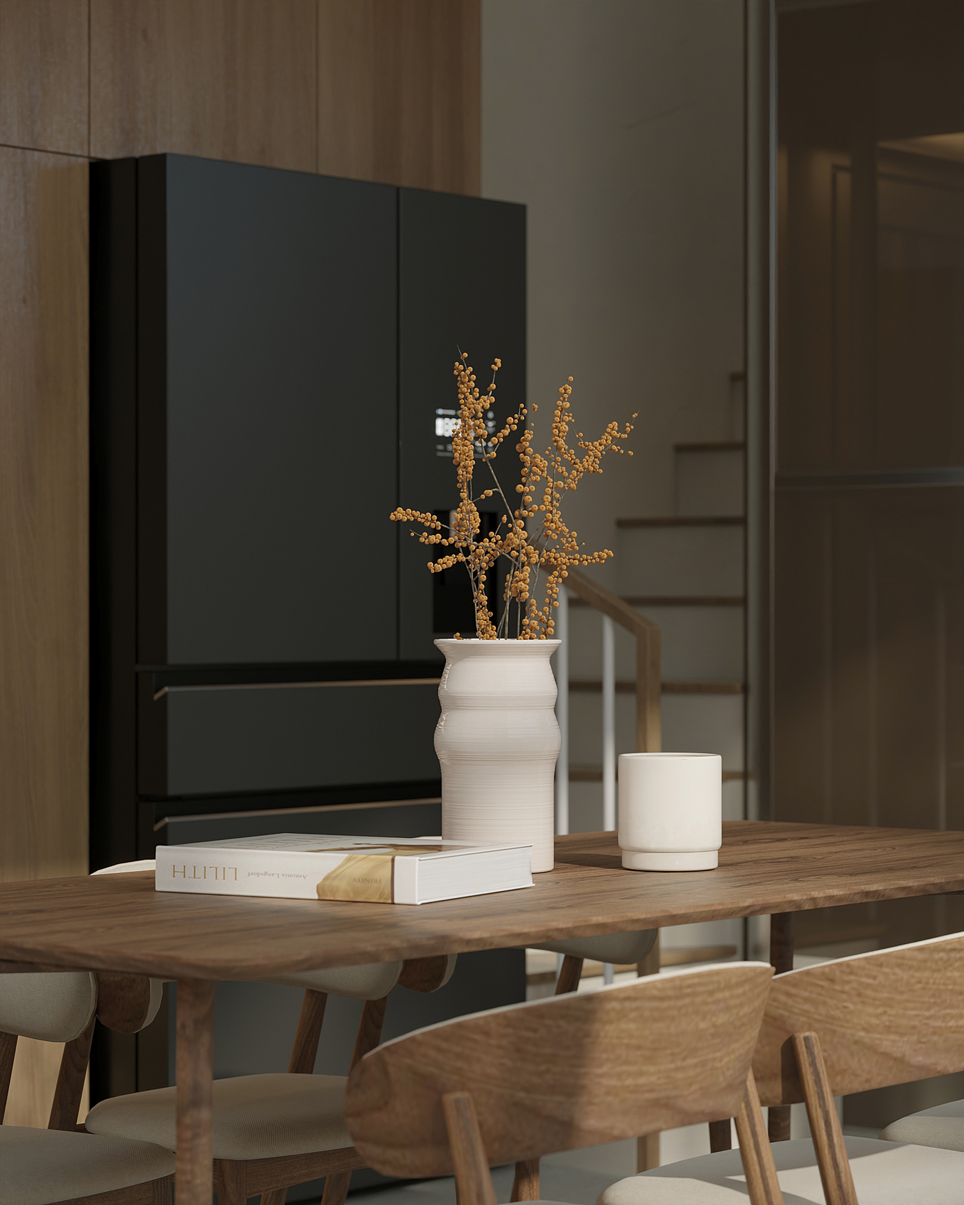 Phòng khách hiện đại phong cách Nhật Bản.