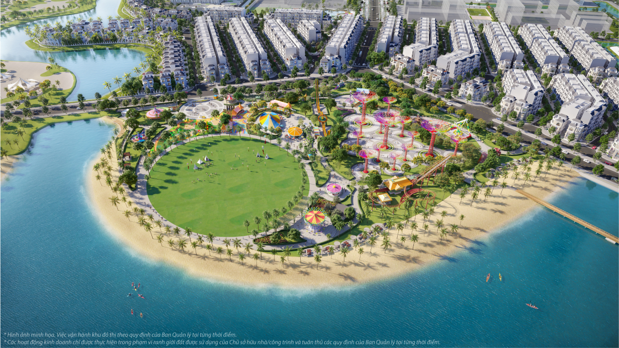 Toàn cảnh công viên nhìn từ trên cao.