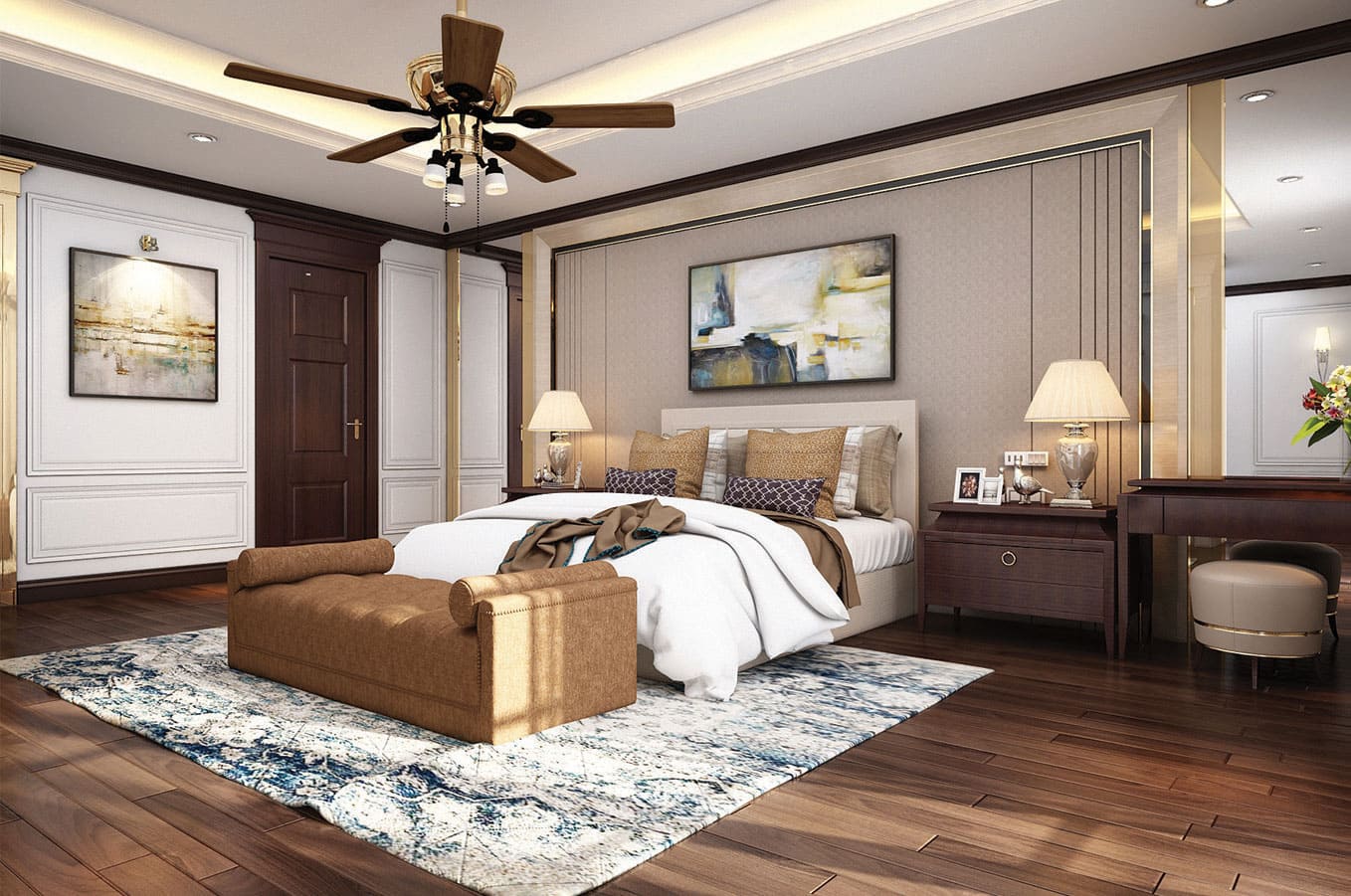 Phối cảnh nội thất biệt thự The Victoria Vinhomes Golden River tại cảng Bason, Bến Nghé, Quận 1.