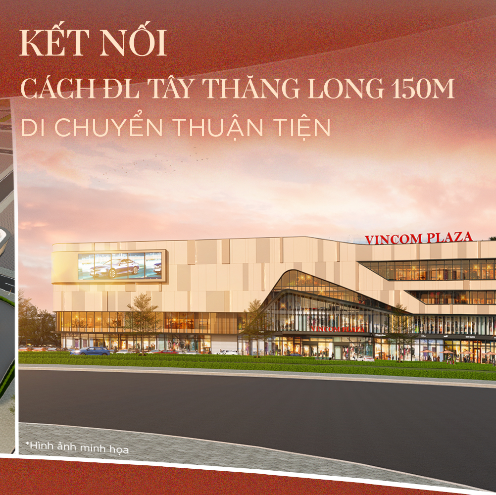 Vincom Wonder City tọa lạc tại vị trí vàng khi chỉ cách đại lộ Tây Thăng Long 150m