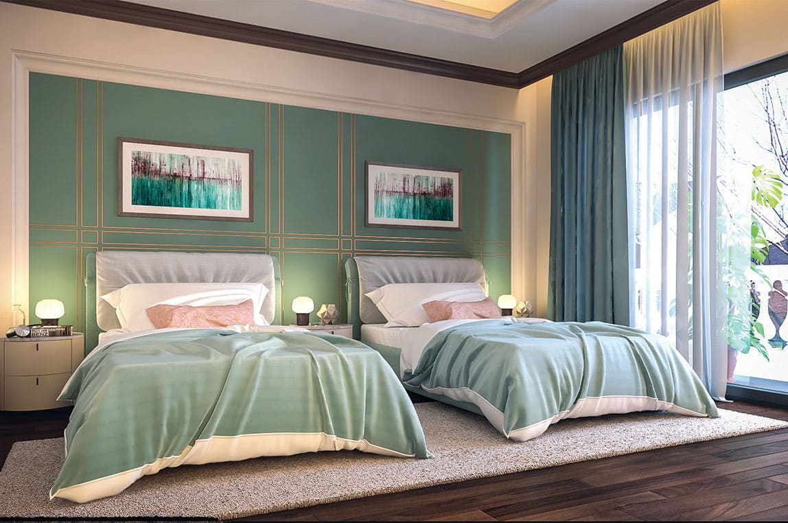 Phối cảnh nội thất biệt thự The Victoria Vinhomes Golden River tại cảng Bason, Bến Nghé, Quận 1.