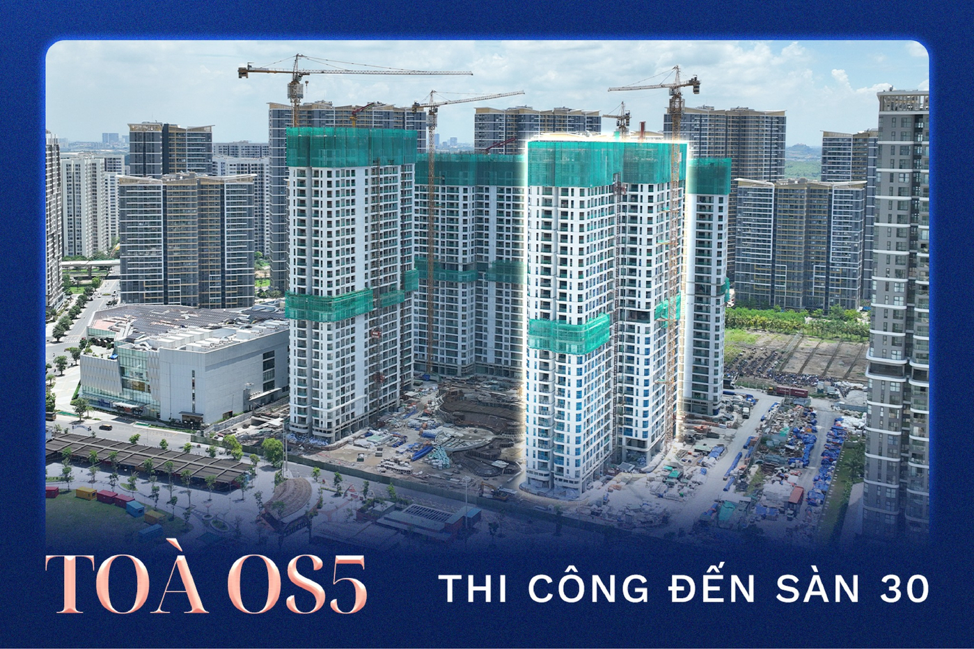 Tòa OS5: Đã thi công đến tầng 30