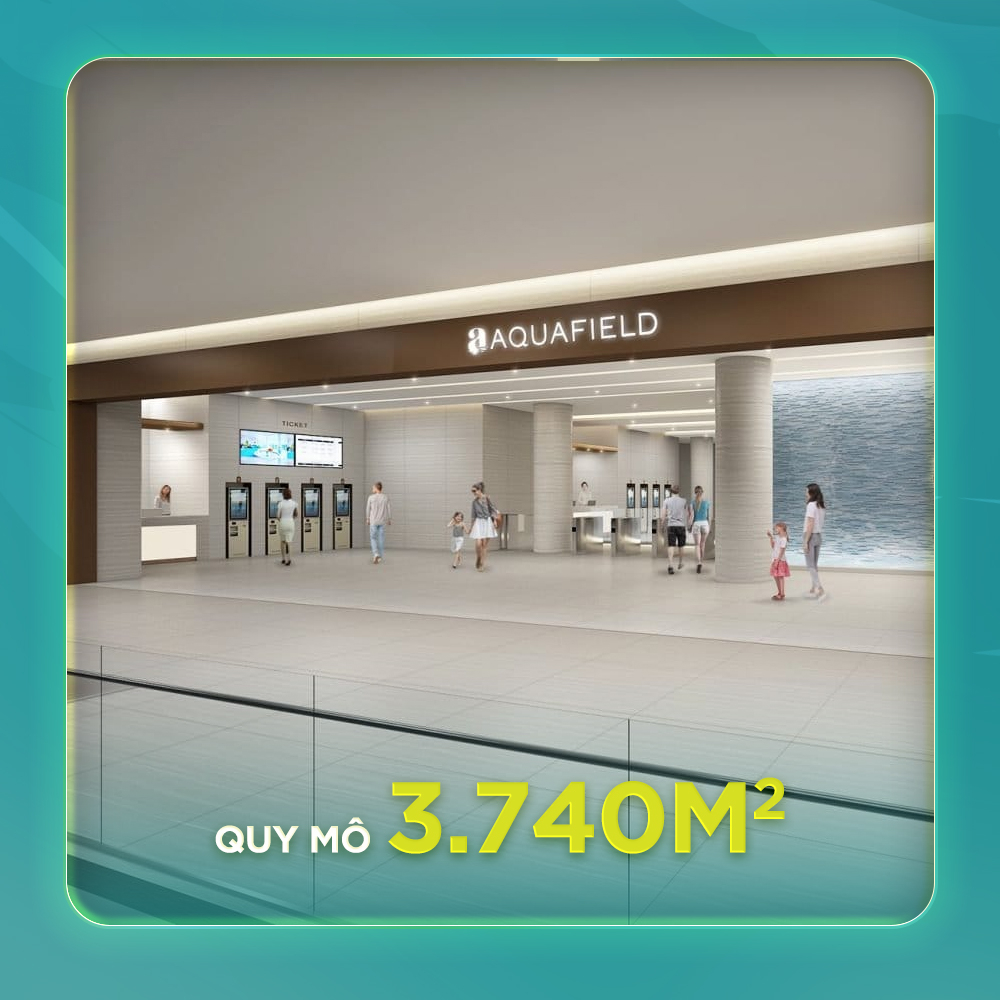 Aquafield Hà Nội gây ấn tượng mạnh mẽ với quy mô siêu khủng, lên tới 3.740m²