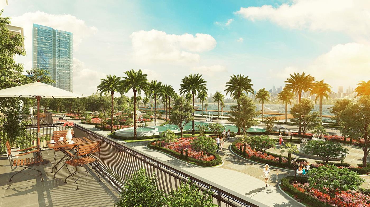 Hình ảnh phối cảnh biệt thự Bason The Victoria tại dự án Vinhomes Golden River.