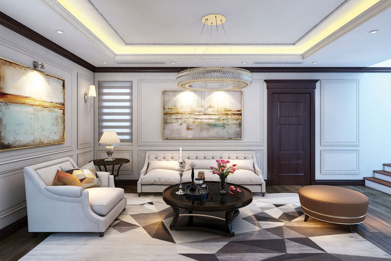 Phối cảnh nội thất biệt thự The Victoria Vinhomes Golden River tại cảng Bason, Bến Nghé, Quận 1.