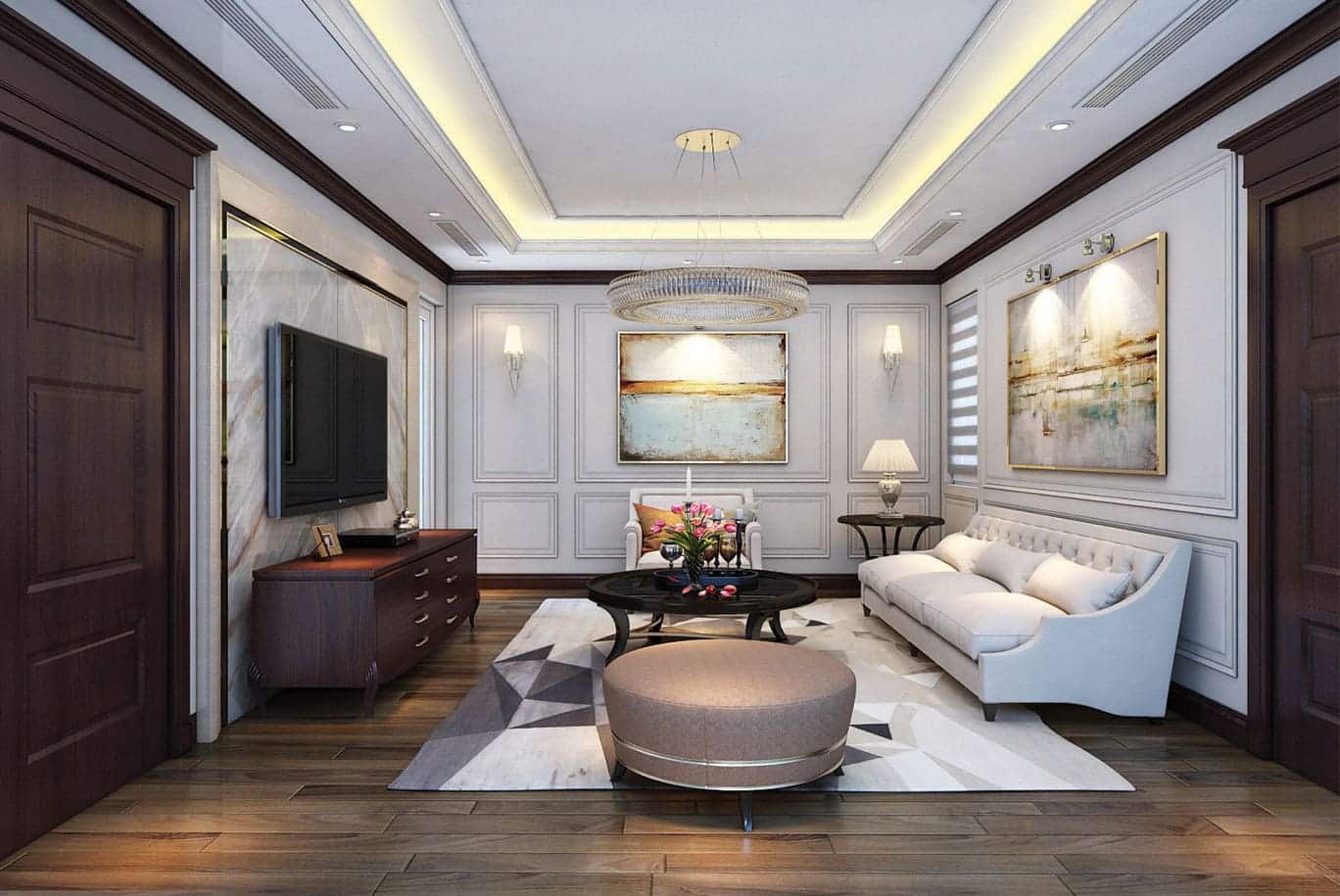 Phối cảnh nội thất biệt thự The Victoria Vinhomes Golden River tại cảng Bason, Bến Nghé, Quận 1.