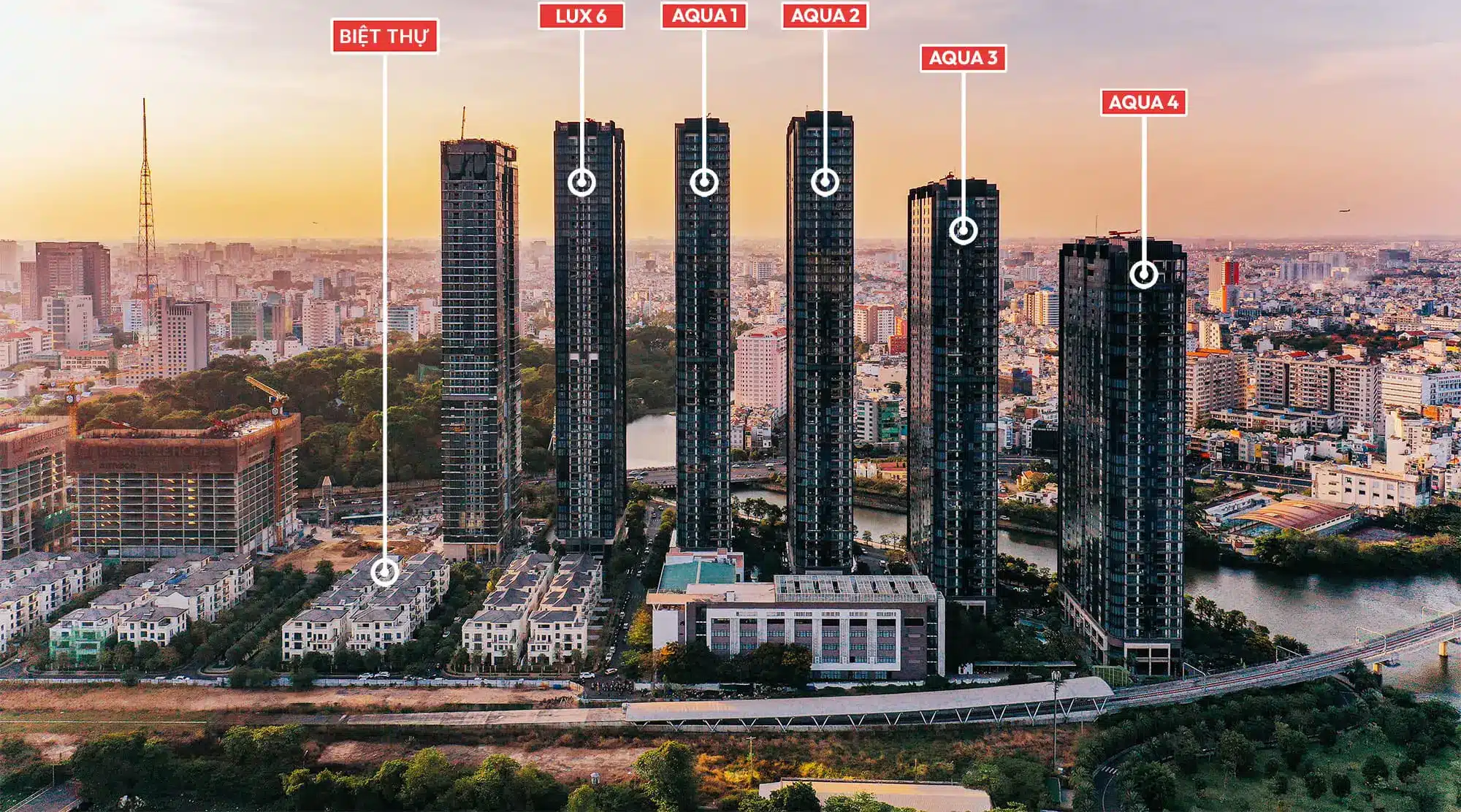 Các tòa tháp Vinhomes Golden River