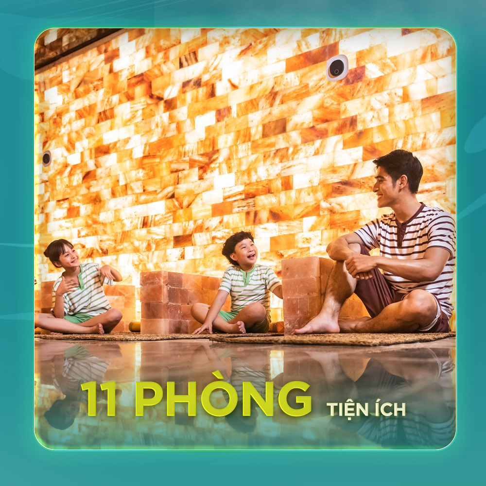 11 phòng tiện ích: Bao gồm các phòng xông hơi đa dạng, khu vực thư giãn sang trọng, và các phòng massage chuyên sâu, đáp ứng mọi nhu cầu chăm sóc sức khỏe và làm đẹp của bạn.