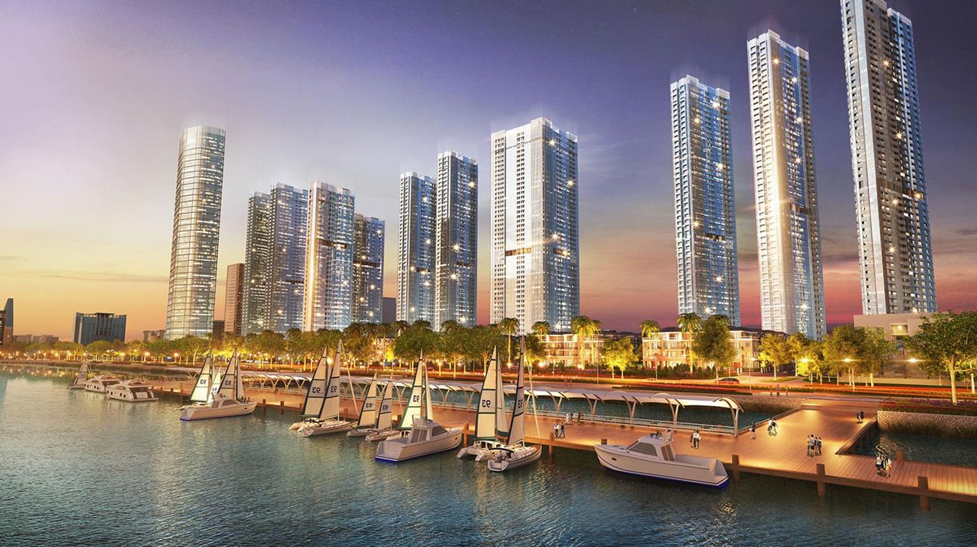 Hình ảnh phối cảnh biệt thự Bason The Victoria tại dự án Vinhomes Golden River.