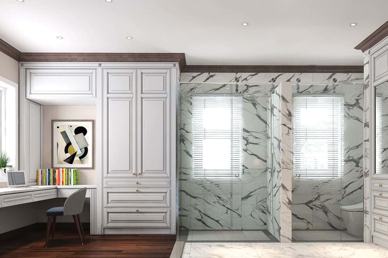 Phối cảnh nội thất biệt thự The Victoria Vinhomes Golden River tại cảng Bason, Bến Nghé, Quận 1.