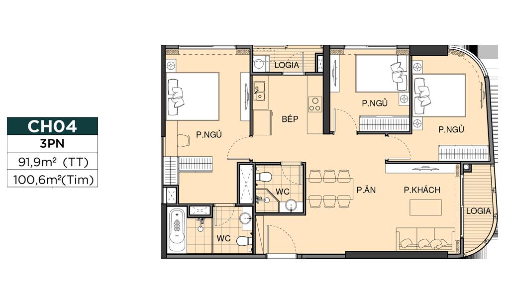 Thiết kế chi tiết căn hộ