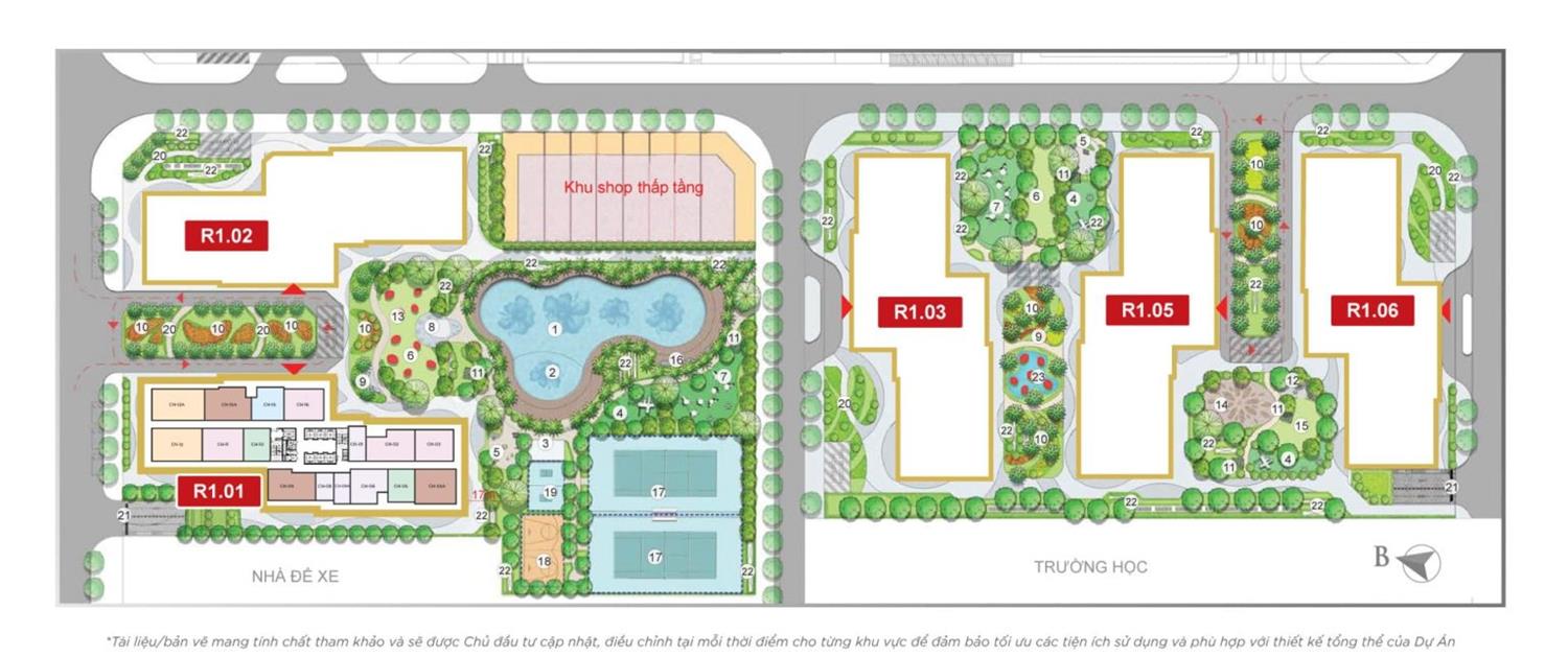 Mặt bằng chi tiết các phân khu Vinhomes Smart City
