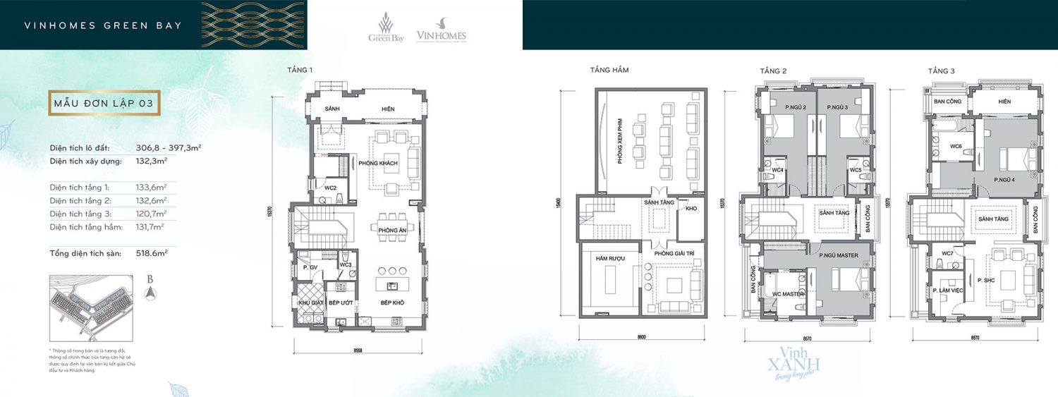 Thiết kế Vinhomes Green Bay