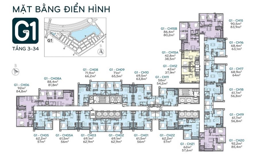 Mặt bằng phân khu Vinhomes Green Bay