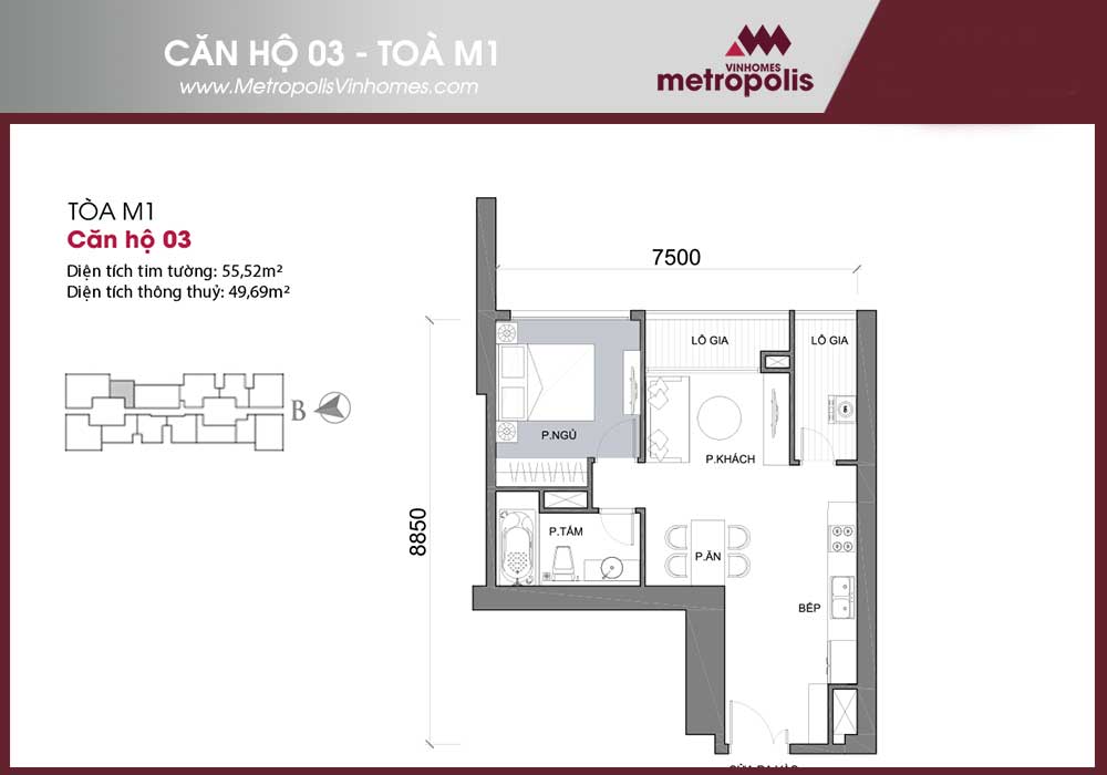Thiết kế căn hộ Vinhomes Metropolis