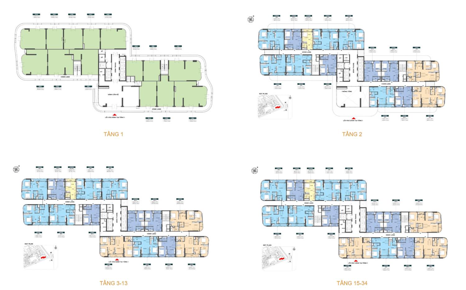 Mặt bằng tầng The Beverly