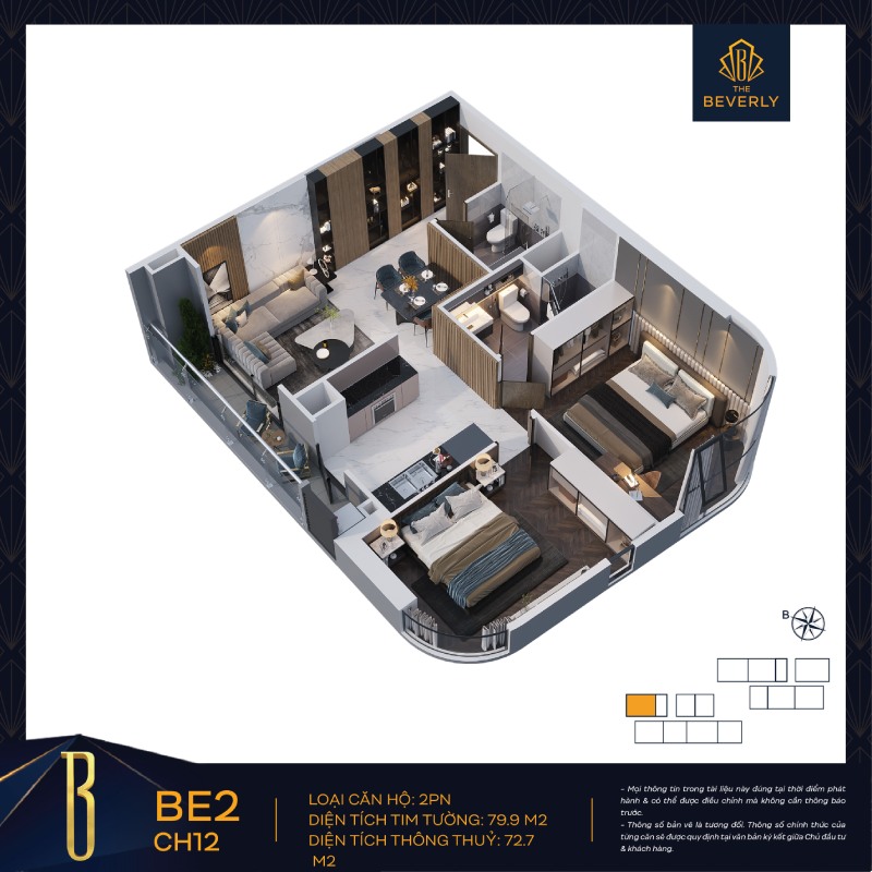 Thiết kế chi tiết căn hộ The Beverly