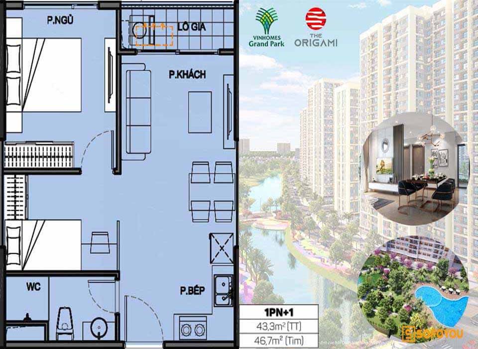 Thiết kế căn hộ The Origami