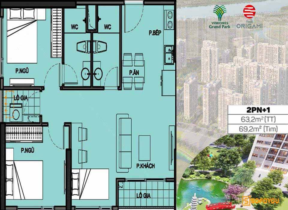 Thiết kế căn hộ The Origami