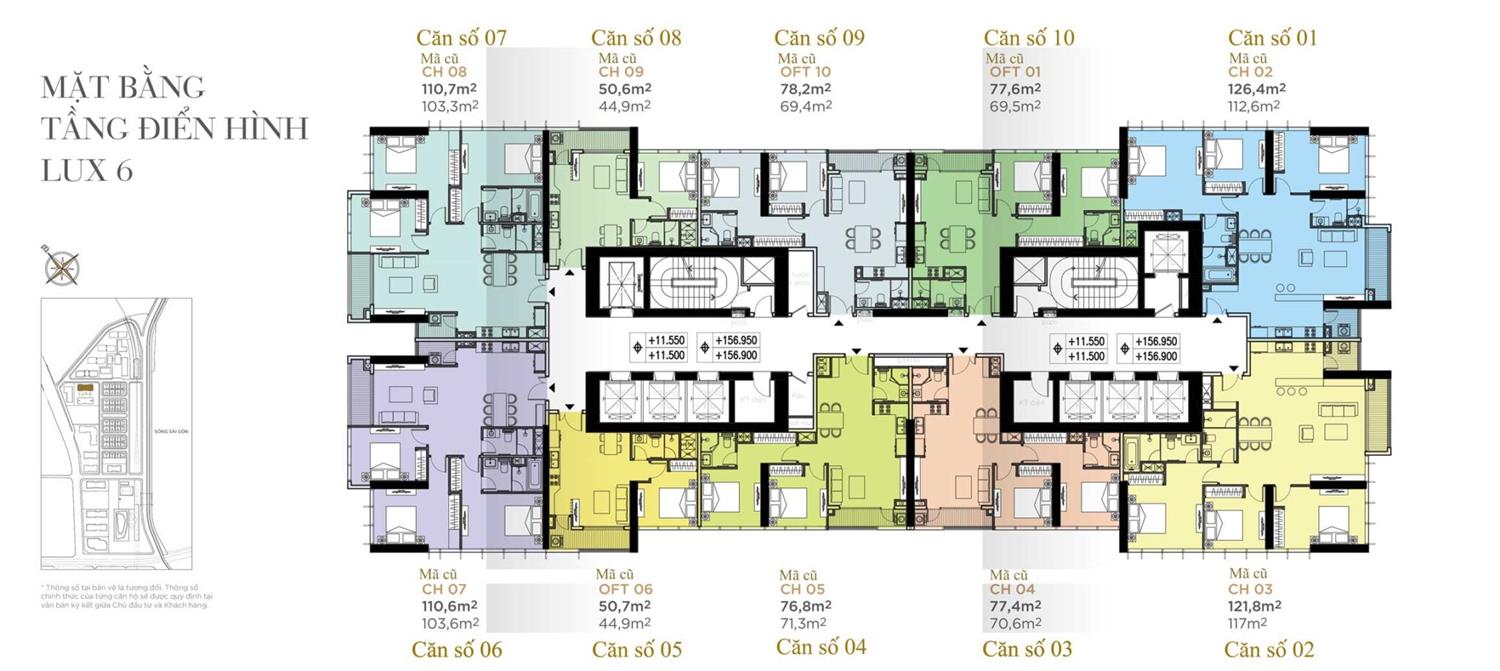 Mặt bằng tầng điển hình Vinhomes Golden River