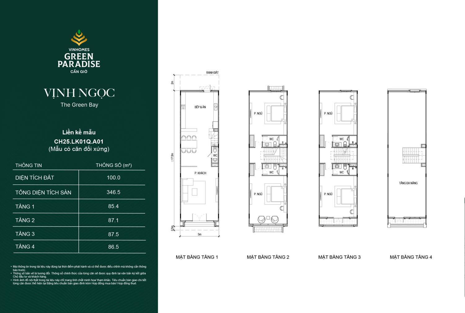 Mặt bằng các phân khu Vinhomes Green Paradise