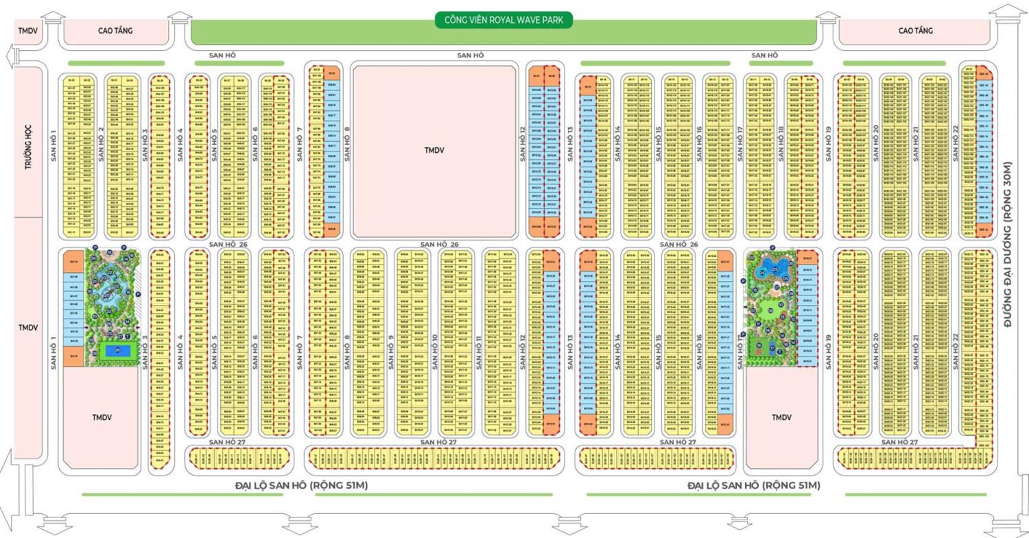 Mặt bằng phân khu Vinhomes Ocean Park 2