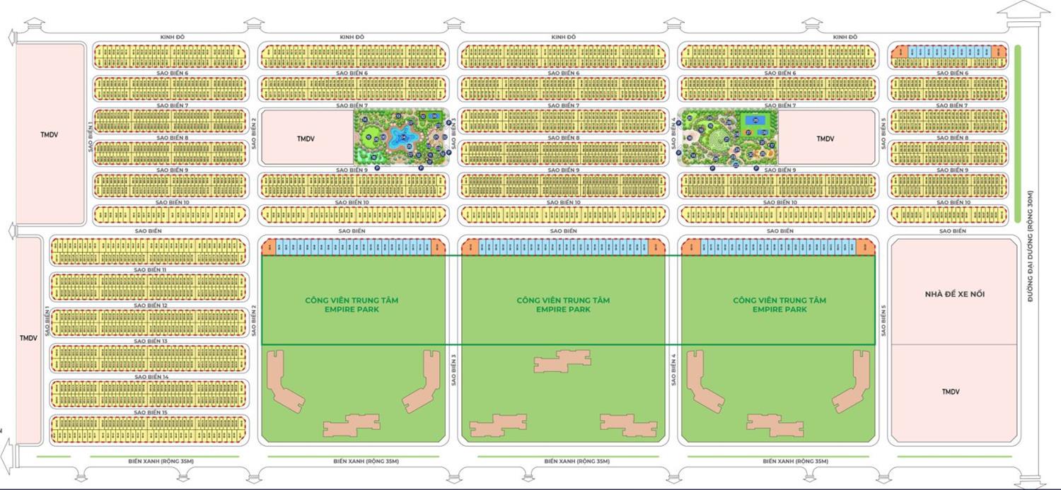 Mặt bằng phân khu Vinhomes Ocean Park 2