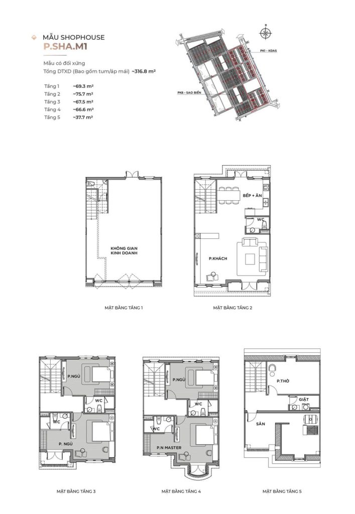 Thiết kế Sản các loại hình sản phẩm Vinhomes Ocean Park 2