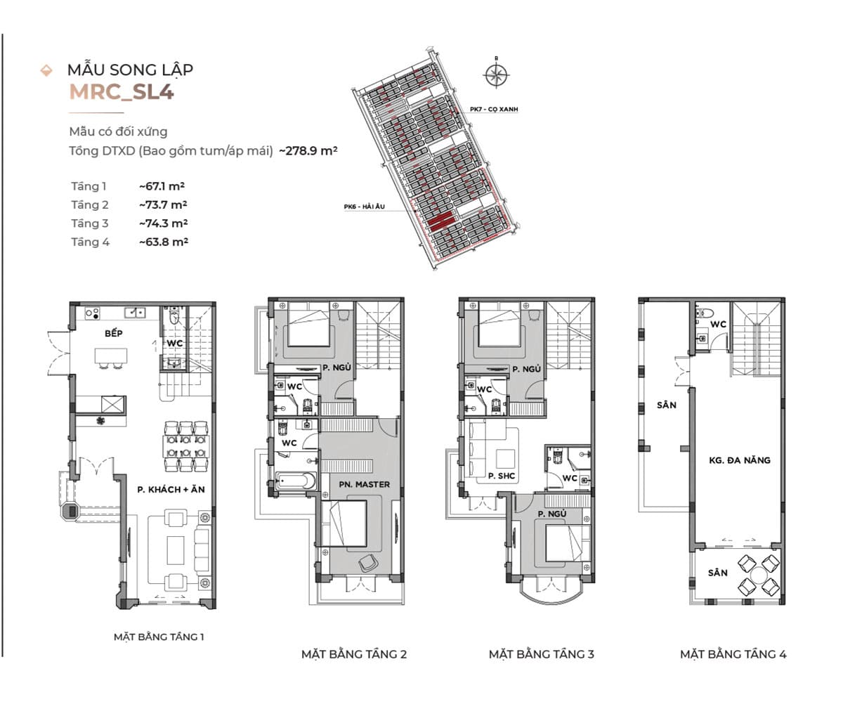 Thiết kế Sản các loại hình sản phẩm Vinhomes Ocean Park 2